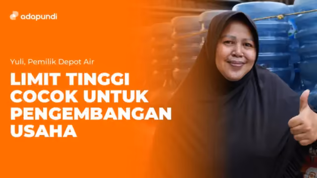 Bantu Atur Modal Usaha Air Minum Isi Ulang, Ini Cerita Bu Yuli Bersama Adapundi
